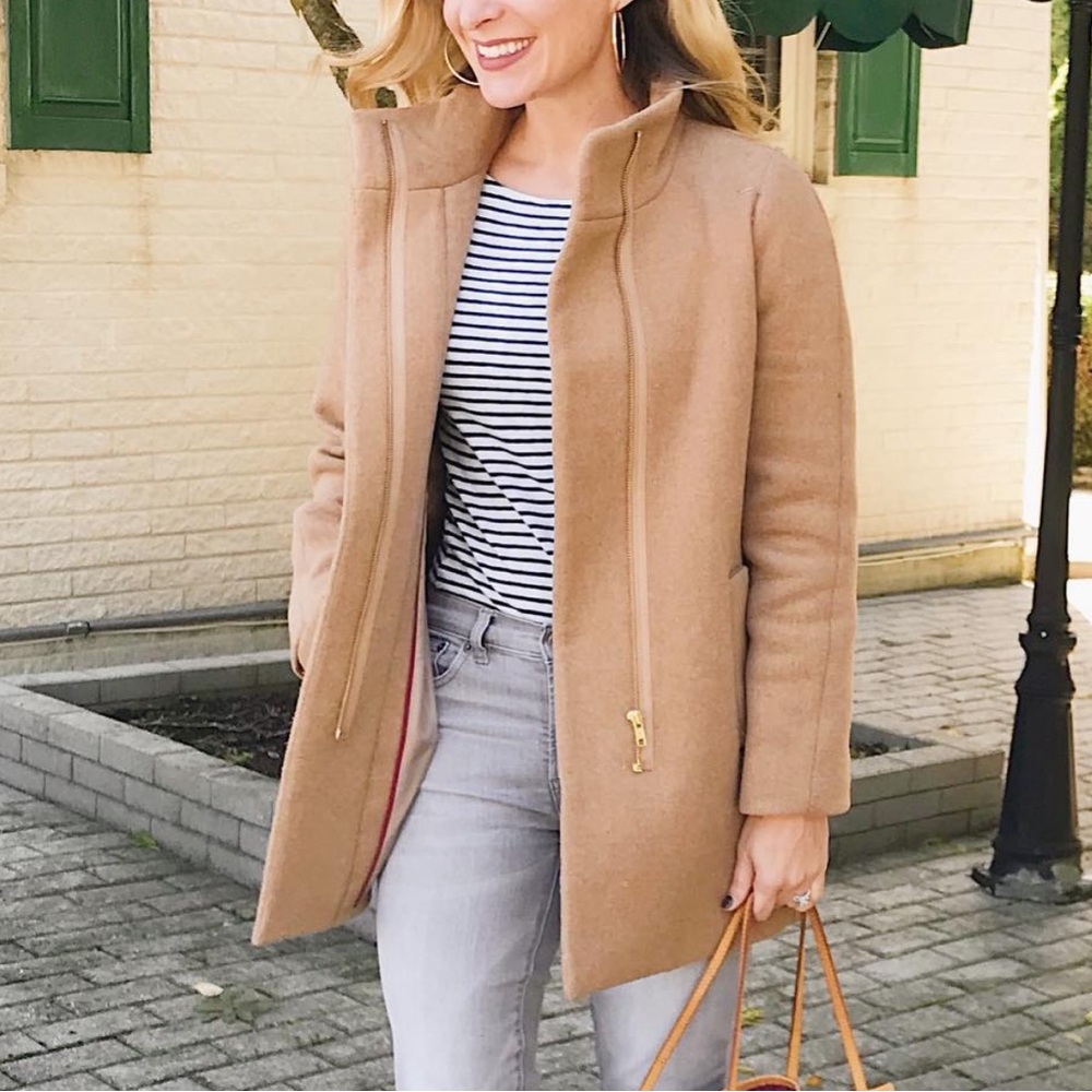 J crew camel wool coat/winter jacket